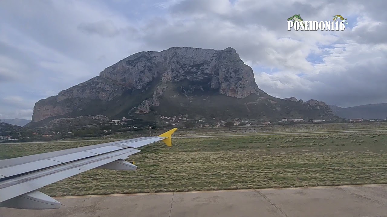 Spettacolare decollo da Palermo Punta Raisi Airbus A319-112 Vueling EC-MIR