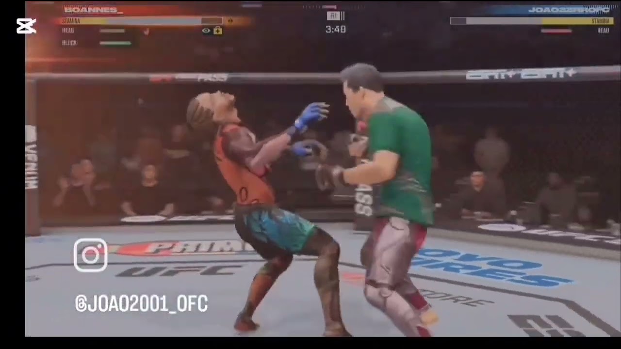 Primeira vez jogando UFC 5 ( online)que luta braba 😎