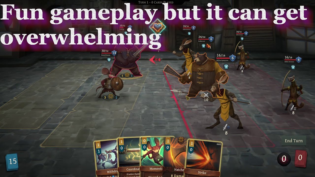 Banners of Ruin gameplay - Full Release - Roguelike card game - Turn Based RPG with cute animals