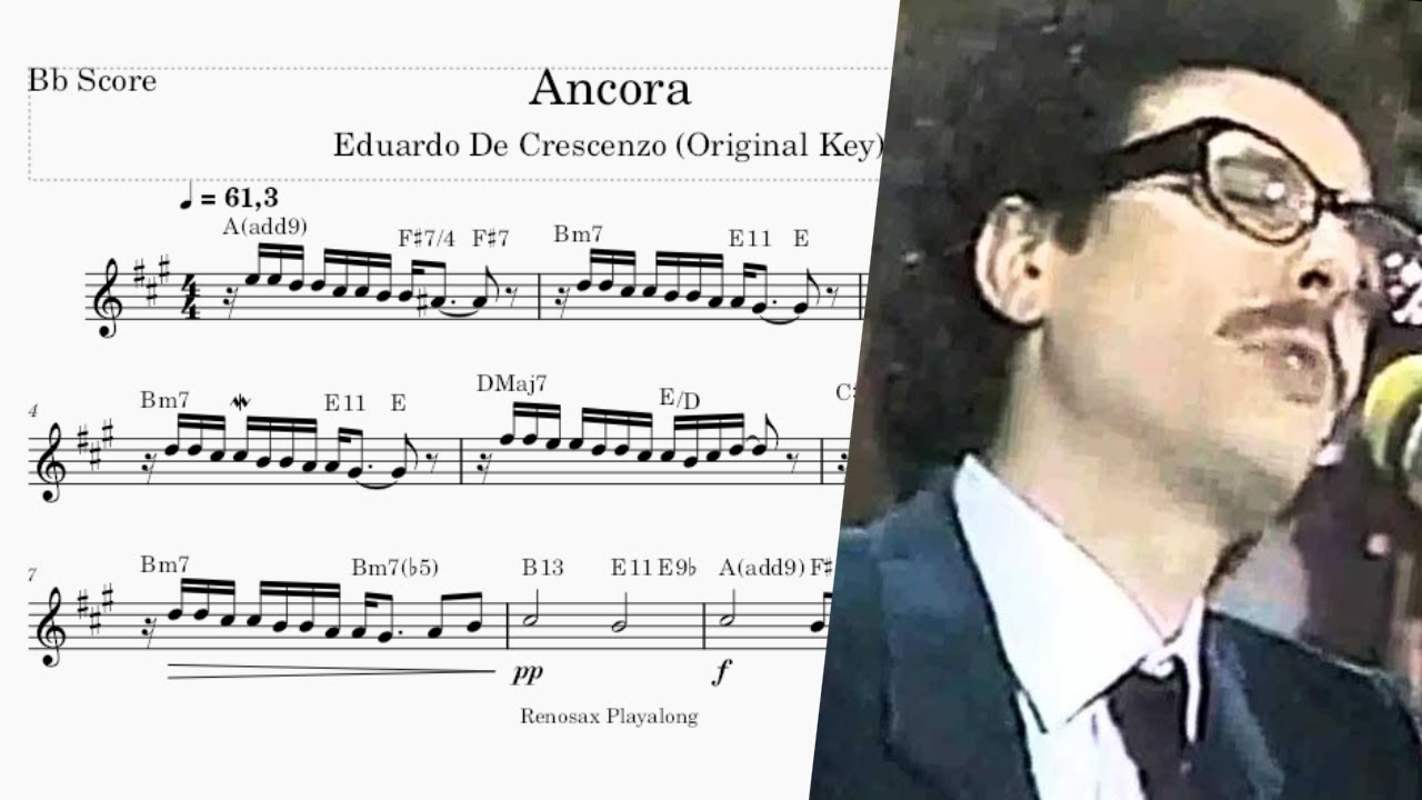 Ancora (Eduardo De Crecenzo 1981) Bb Tenor Sax Score
