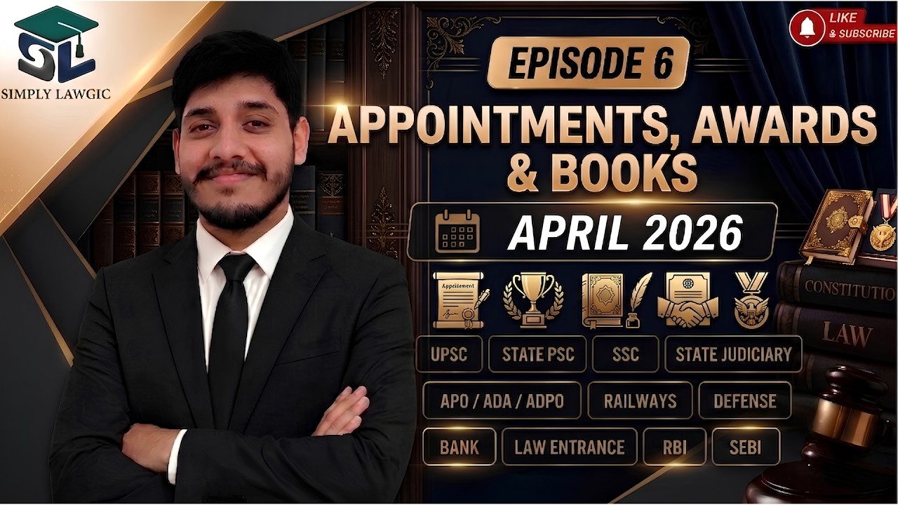 Appointments, Awards & Books for April 2026 | Daily Current Affairs | ApriL Appointments and Awards