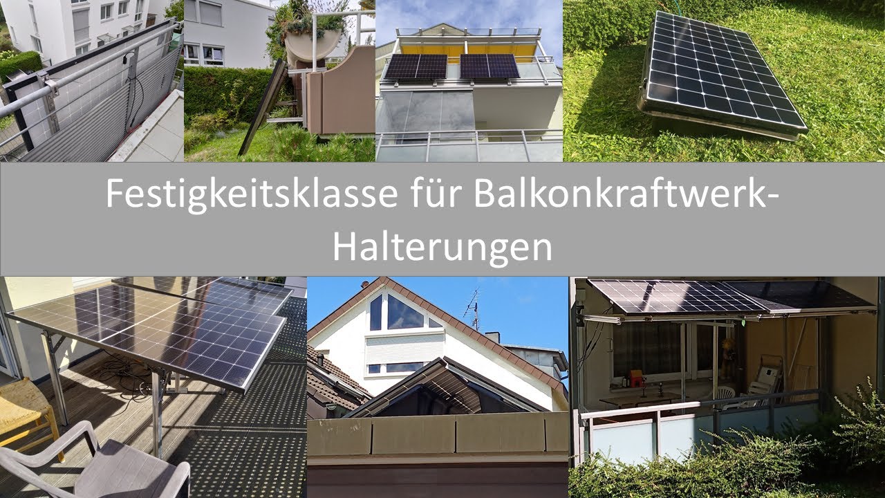 Festigkeitsklasse für Balkonkraftwerk-Halterungen