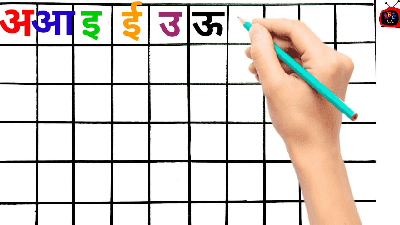 “Hindi Varnamala Chart  | स्वर और व्यंजन | Learn Hindi Alphabets for Kids”