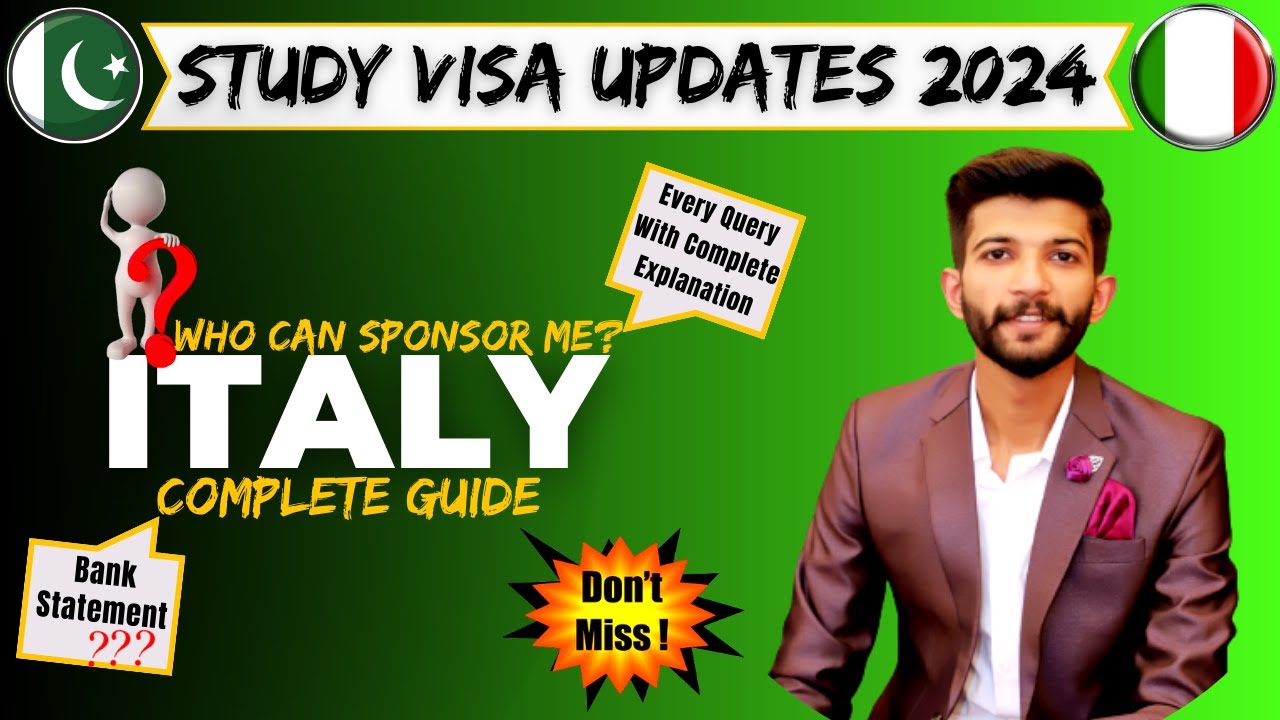 SPONSOR for ITALY study visa 2024 | Tax returns | Self Sponsor | Bank Statement #Abroadcraze #italy