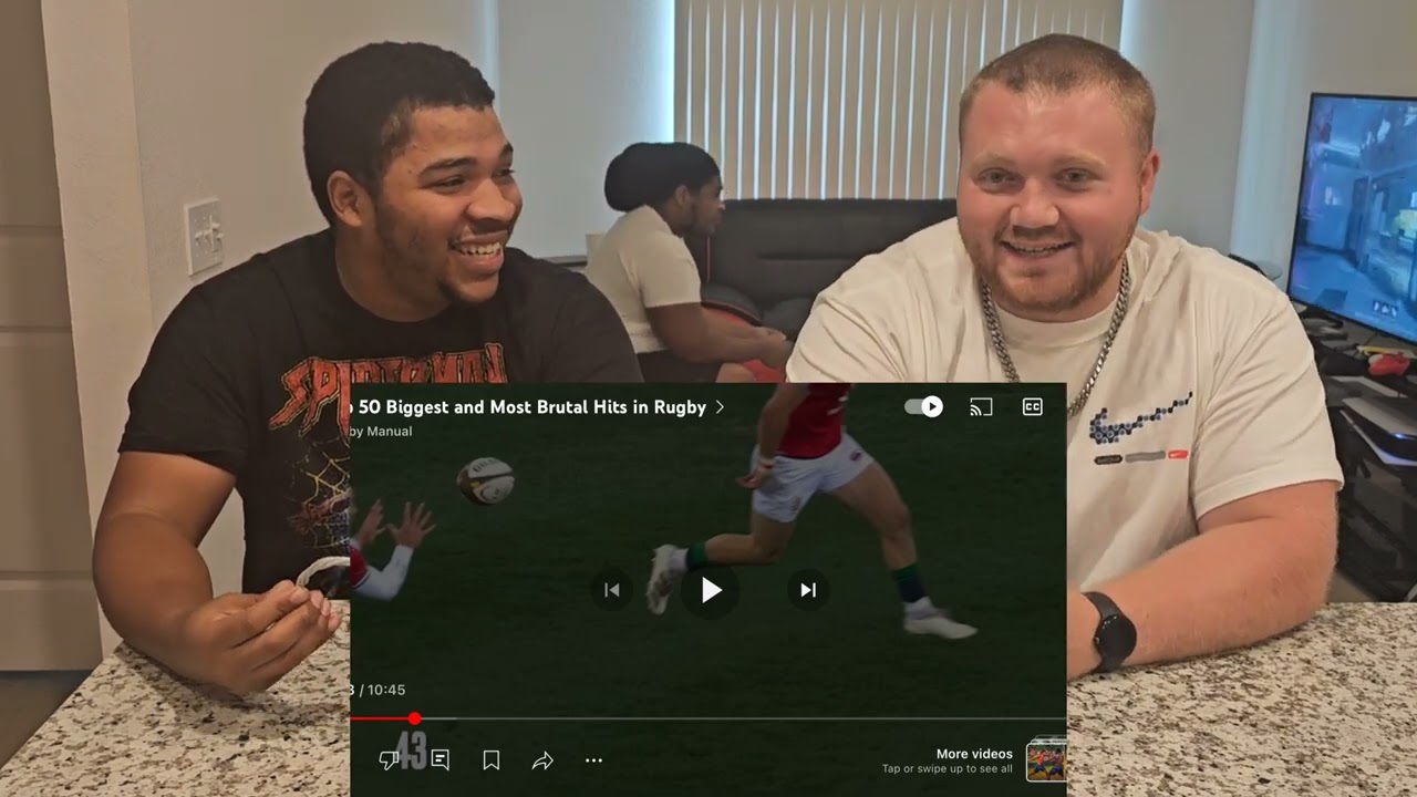 KevNKyle React to Top 50 Hardest Hits In RUGBY