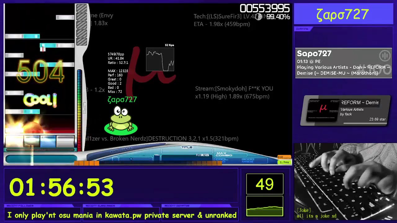 [Joke] osu mania mu dan demise dt clear