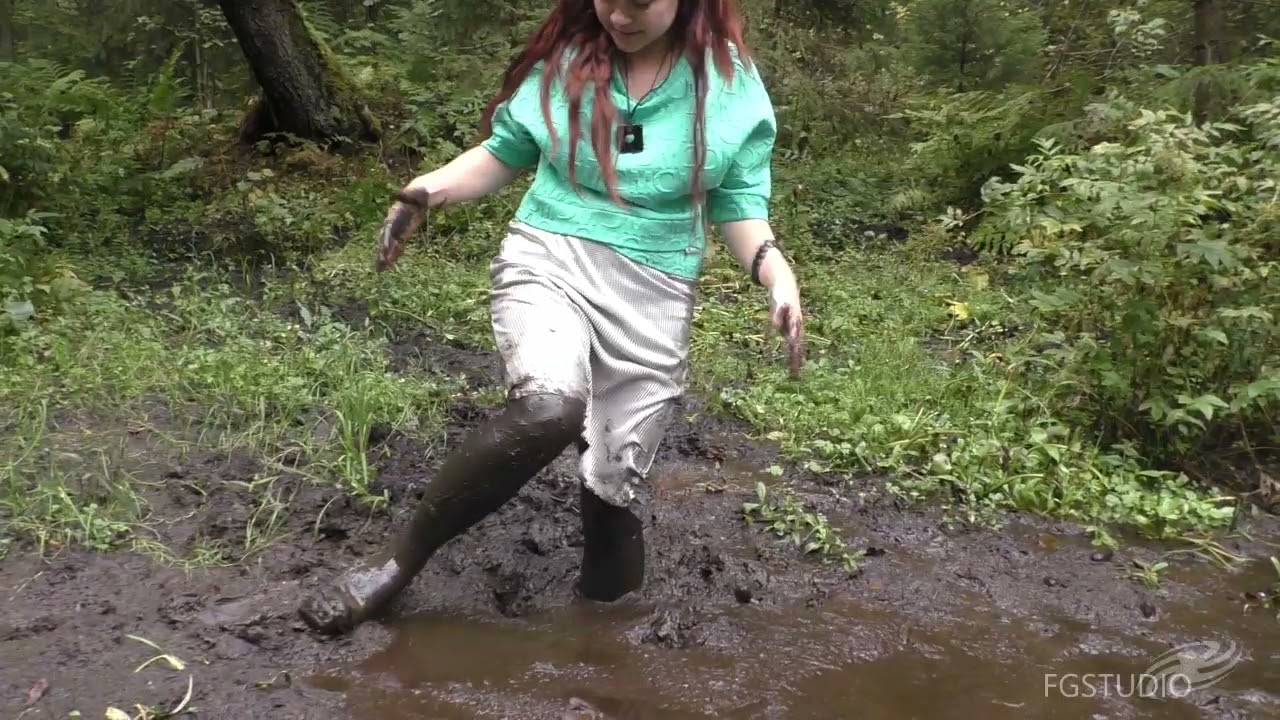 Fun walk through the mud (on heels)