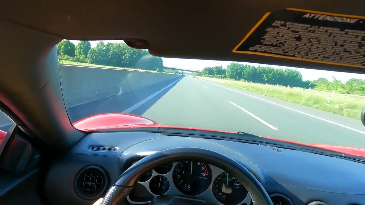 Ferrari 360 MODENA MANUAL autobahn RUN! FLAT OUT!