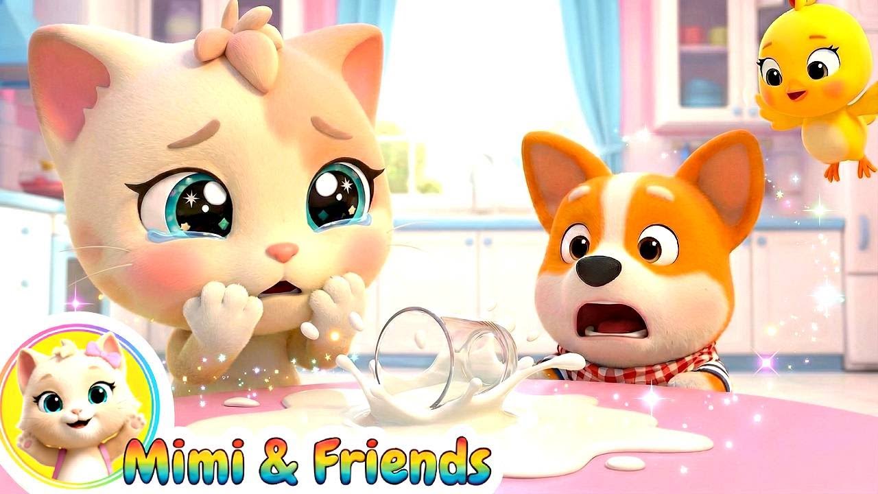 Oh No! Spilled Milk! 🥛 Sorry & Thank You Song | Mimi & Friends Kids Songs