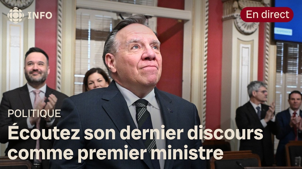 Dernier jour du premier ministre Fran&ccedil;ois Legault &agrave; Qu&eacute;bec : son discours et les hommages en direct