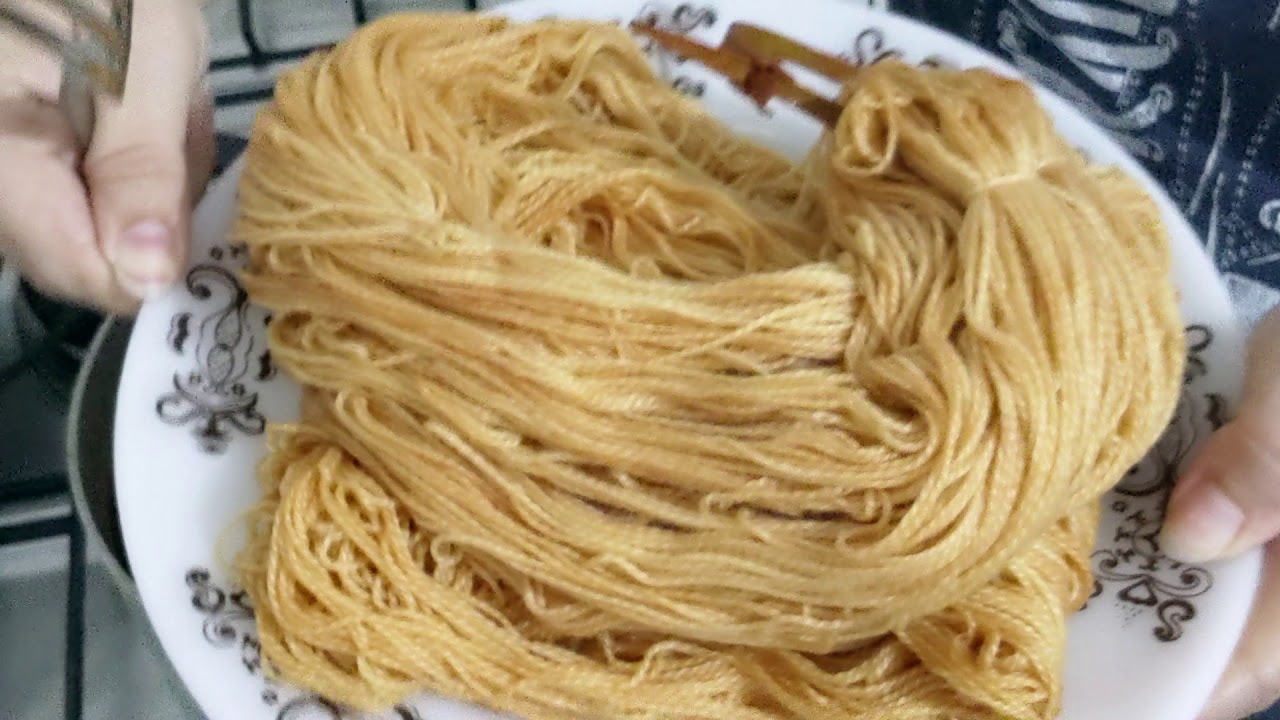 #99 - Tingindo fio de ALGODÃO com casca de cebola amarela