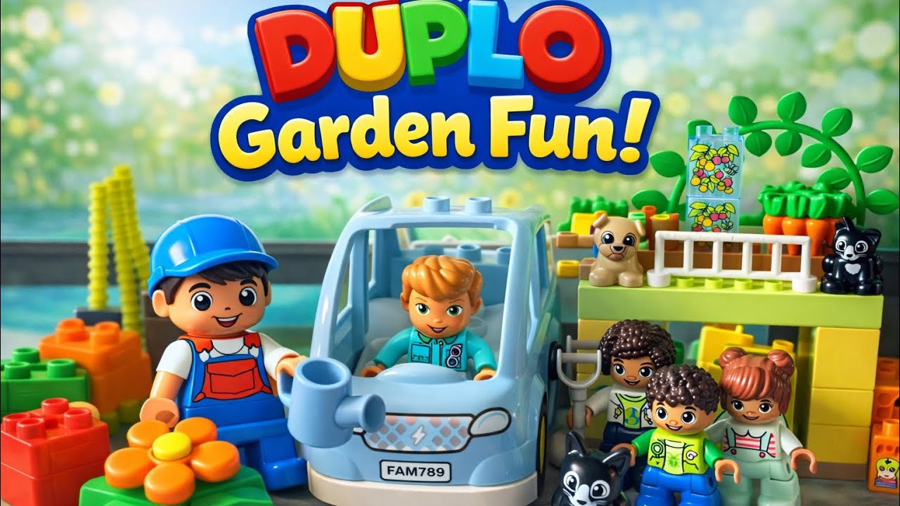 LEGO Duplo Family Garden Adventure 🌱 | Fun Kids Story With Dog & Cat #LEGODuplo #ToyAdventure