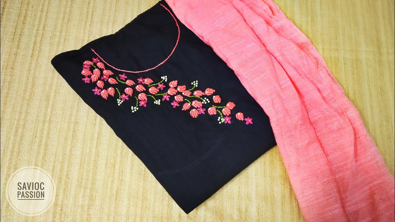 Shoulder Design  || Hand Embroidery || Tutorial || Easy to Learn