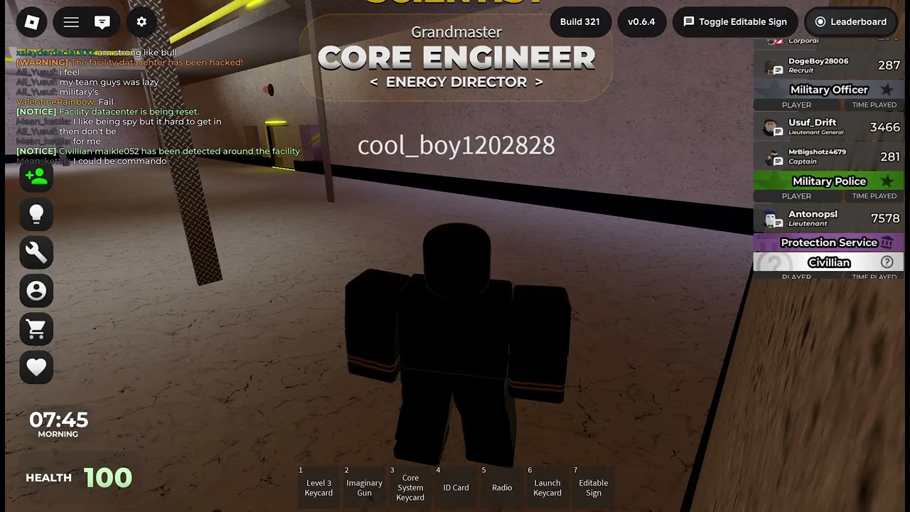 Roblox NBTF - Exploding the core again with my alt!