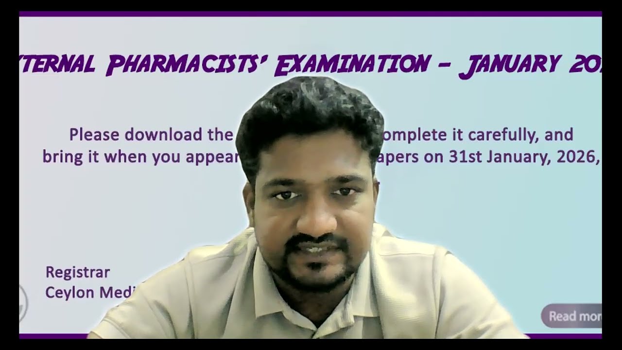 EXTERNAL PHARMACIST EXAM-2026 JANUARY RULES AND REGULATIONS