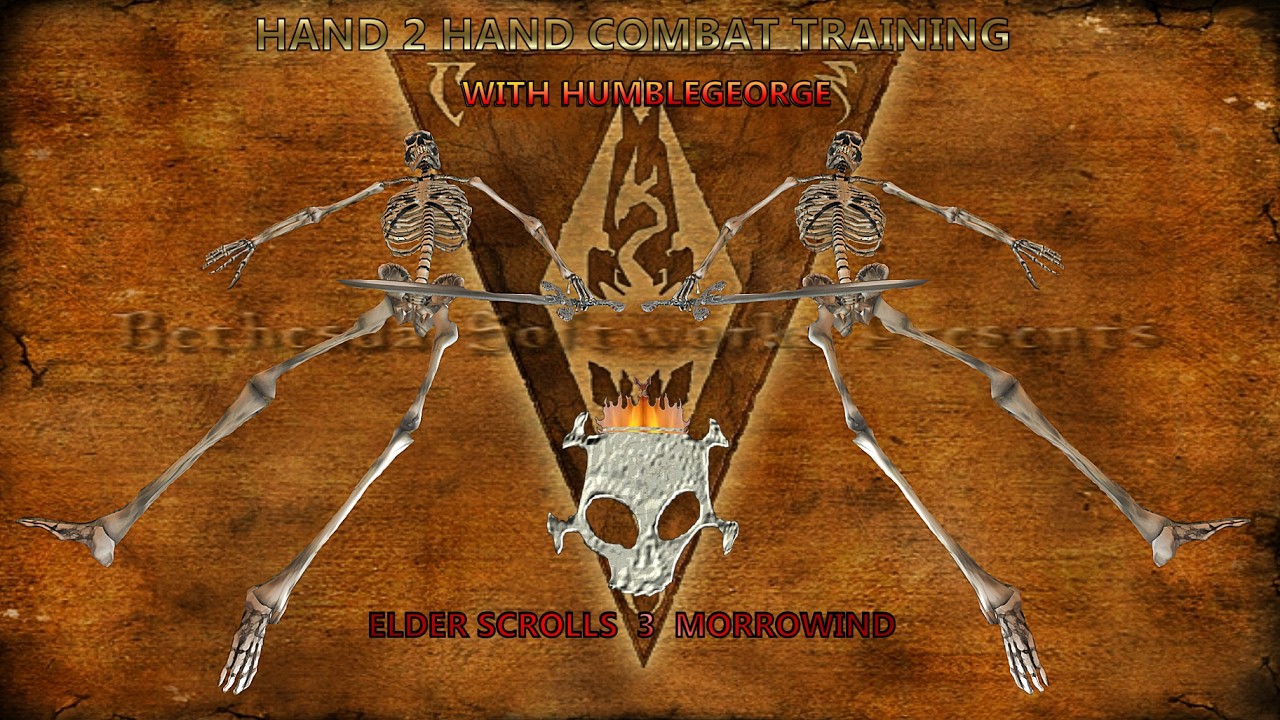 combat training with humblegeorge in Elder scrolls 3 Morrowind 2002 now in wonderful graphics