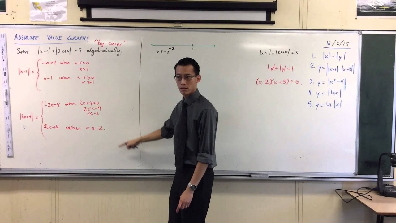 Solving Equations w/ Absolute Values Algebraically (