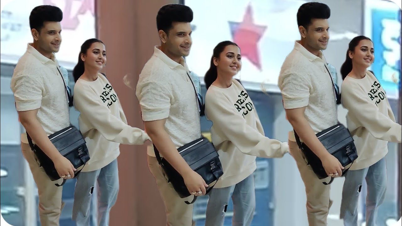KKundrra With Tejasswi Parkash At Airport ❤️#tejran #tejranmoment #tejrantoday