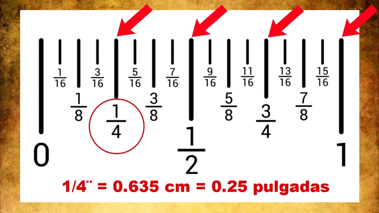 Qu&eacute; es una pulgada - Cuales son las partes en que se divide.