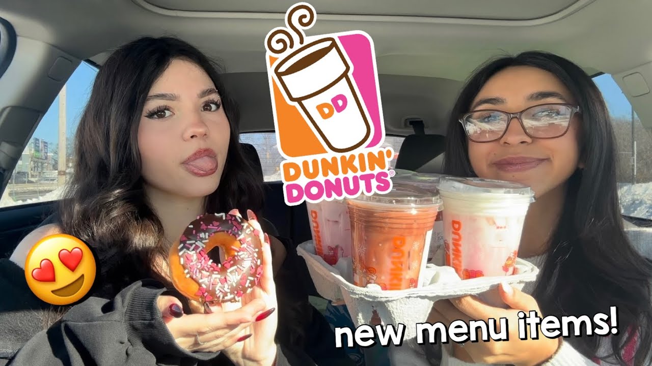 Trying Dunkin’s NEW Valentine’s Day Menu + Mukbang!