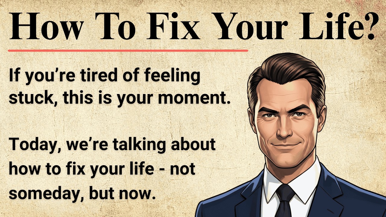 Fix Your Life - One Step at a Time || Graded Reader || Improve Your English Fluency ✅️