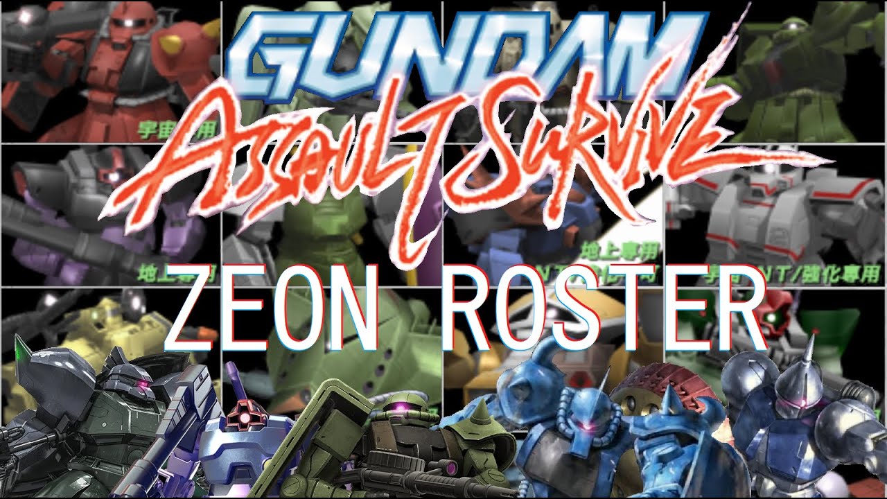 Gundam Assault Survive Roster Overview: Principality of Zeon U.C. 0079