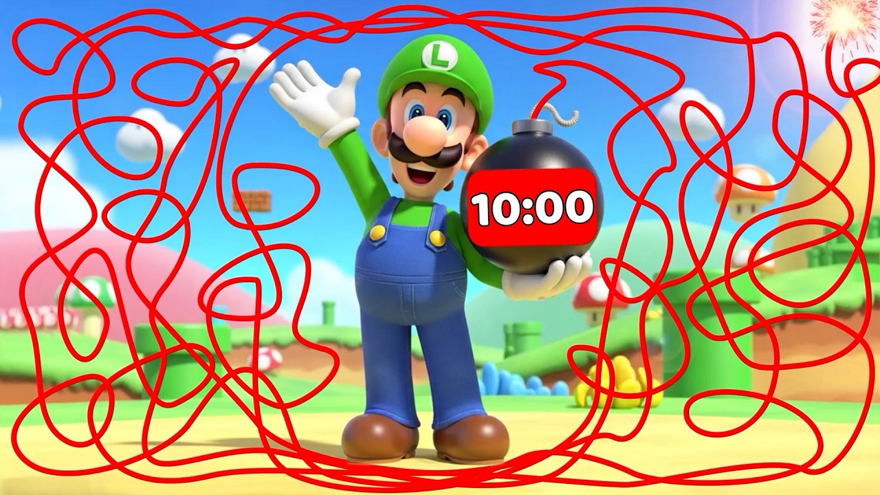 10 Minute Timer 💥 | 10 Minute Luigi's Bomb Timer | Super Mario Countdown Surprise!