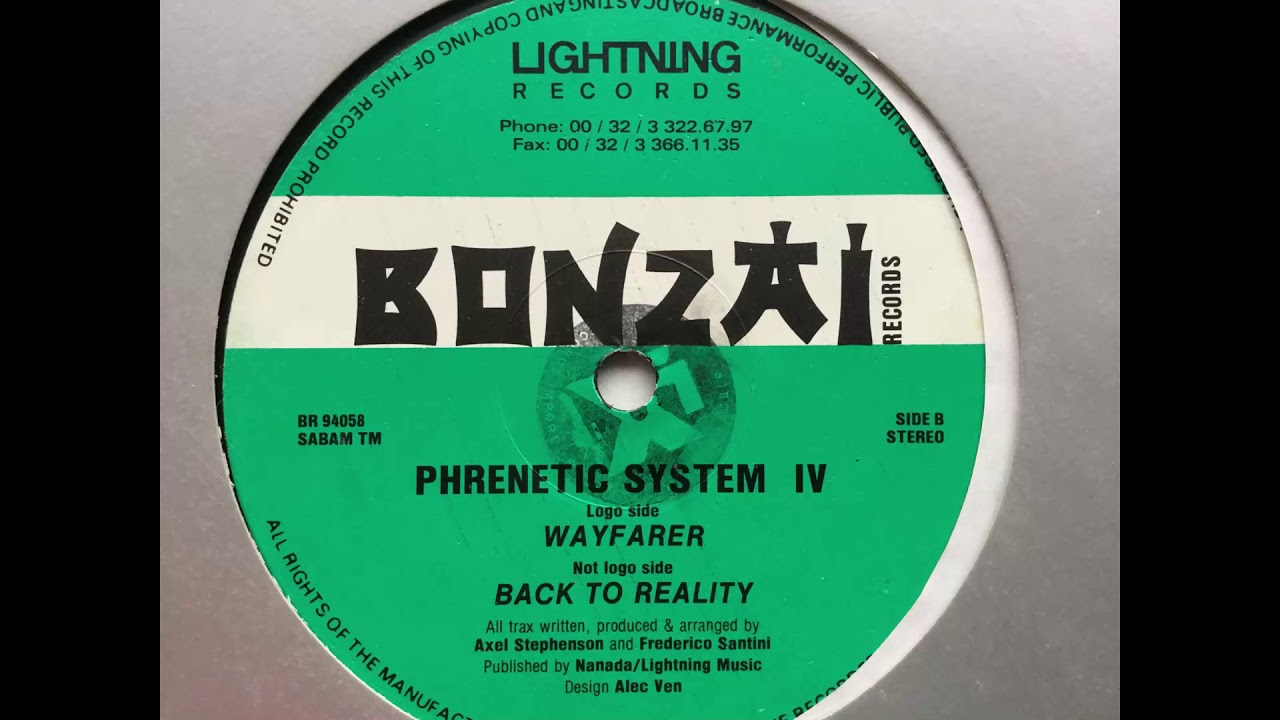Phrenetic System IV - Back To Reality.  Bonzai Records