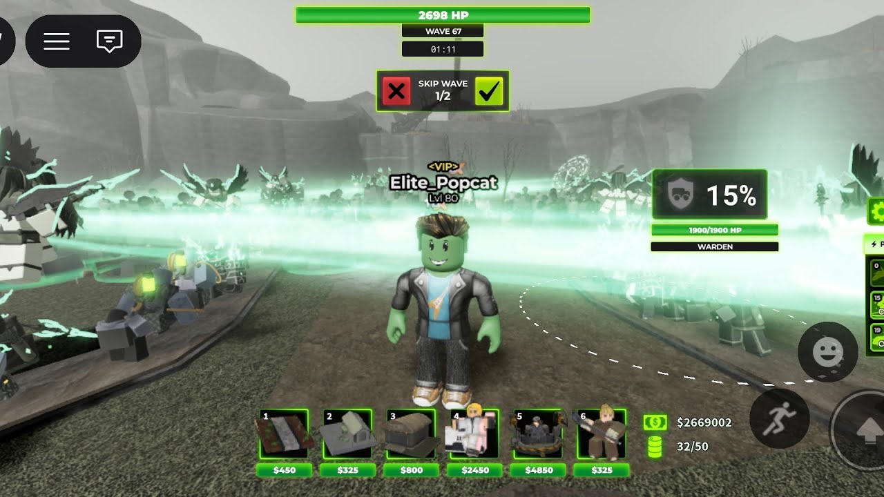 Beating endless mode with a teamate has relic tower part 2 wave 125 (Roblox tower defense x) 