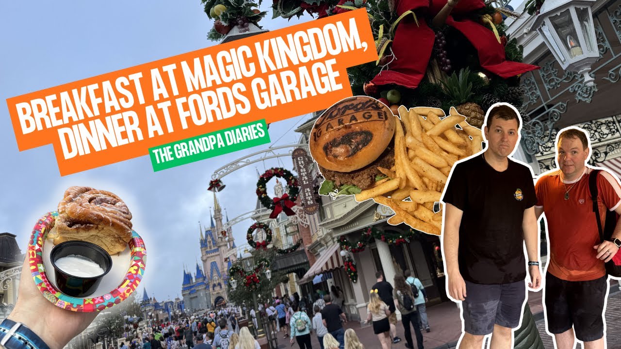 Breakfast at Gaston's, Dinner at Ford's Garage | Disney & Orlando Vlogs | Grandpa Diaries 2024
