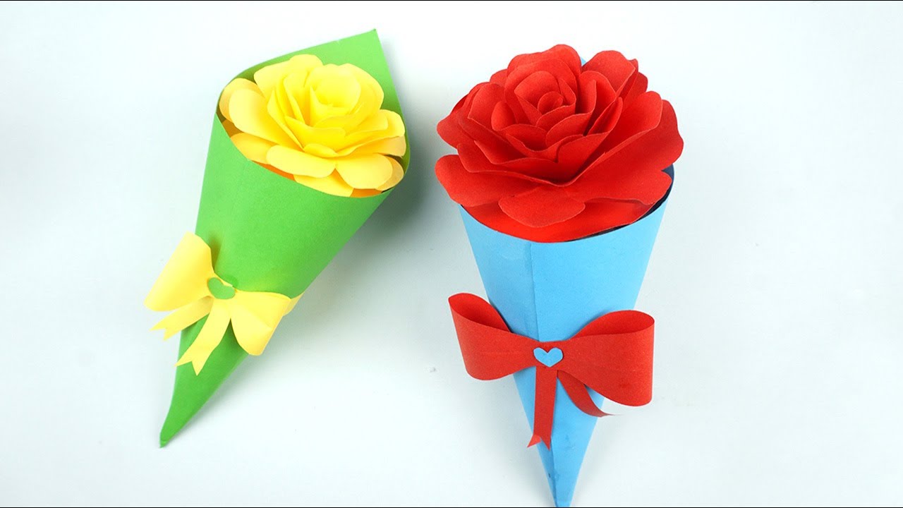 Rosen basteln mit papier - Blumen basteln - Geschenk zum Muttertag, Valentinstag🌹 | DIY Bastelideen
