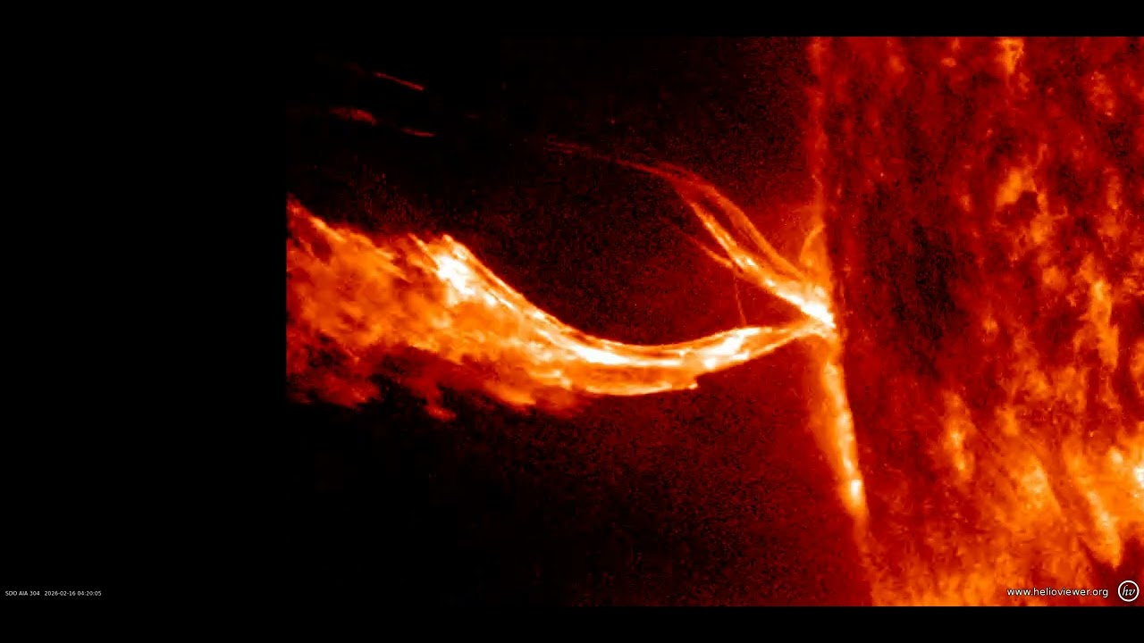 LosyZiemi.pl - M2.5 - AIA 304 (2026-02-16 03:45:53 - 2026-02-16 04:45:17 UTC)