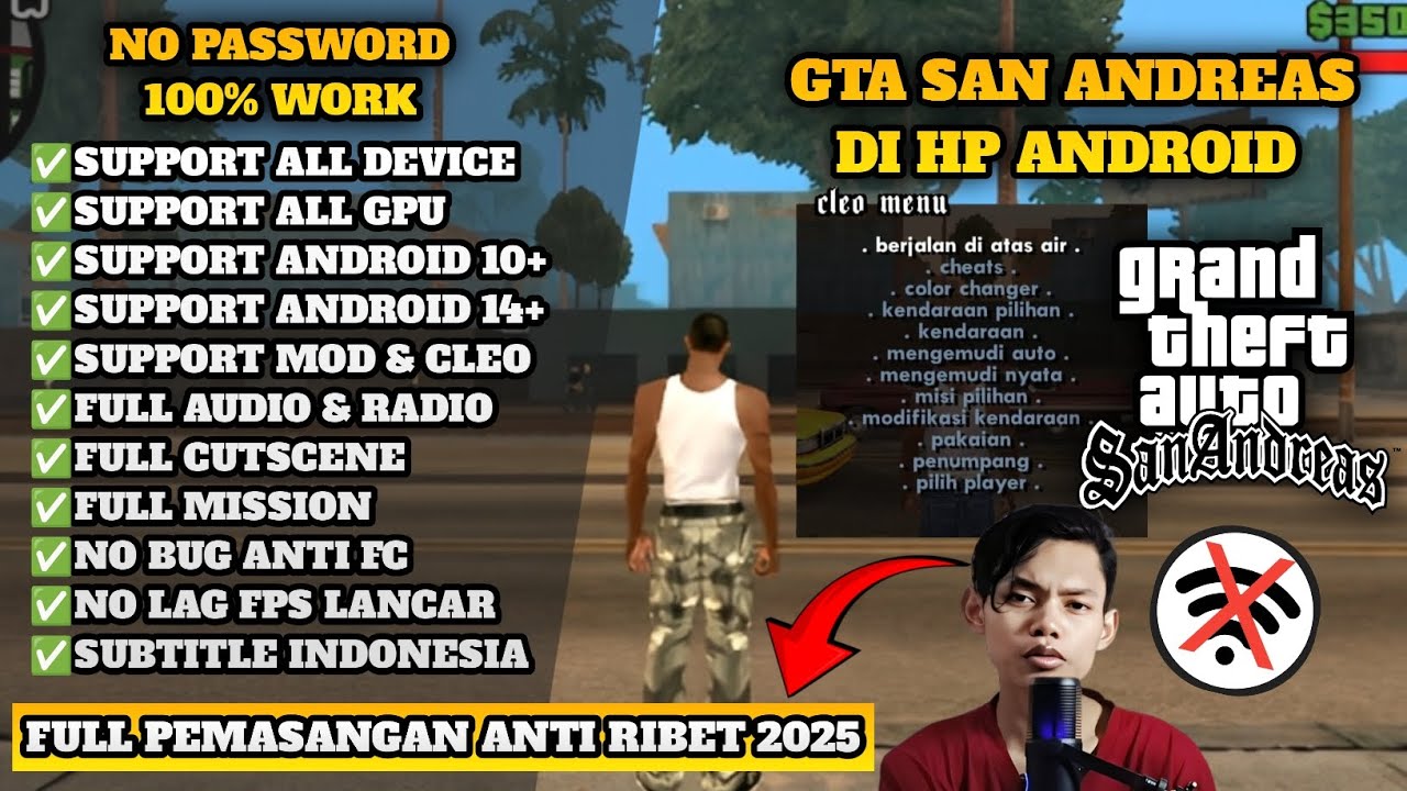 TUTORIAL LENGKAP GTA SA ANDROID ORIGINAL! BISA PASANG CLEO GTA SAN ANDREAS DI ANDROID 14,15 BISA!!