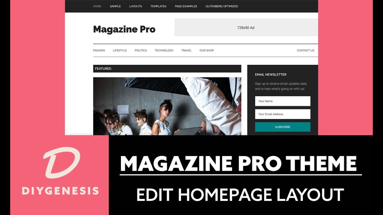 Magazine Pro Theme StudioPress 2020 - How To Edit Homepage Layout Tutorial