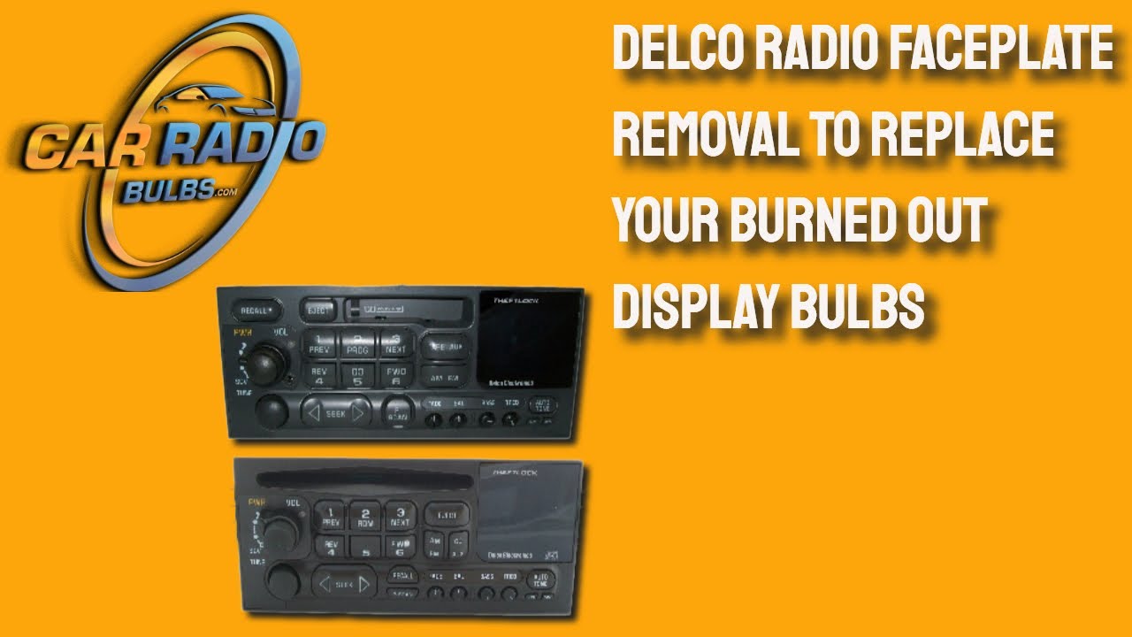 Delco Radio Faceplate Removal To Replace Your Burned Out Display Bulbs