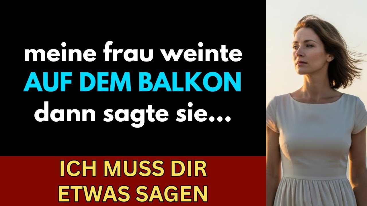 Meine Frau kam weinend auf den Balkon und sagte: „Ich muss dir etwas sagen…