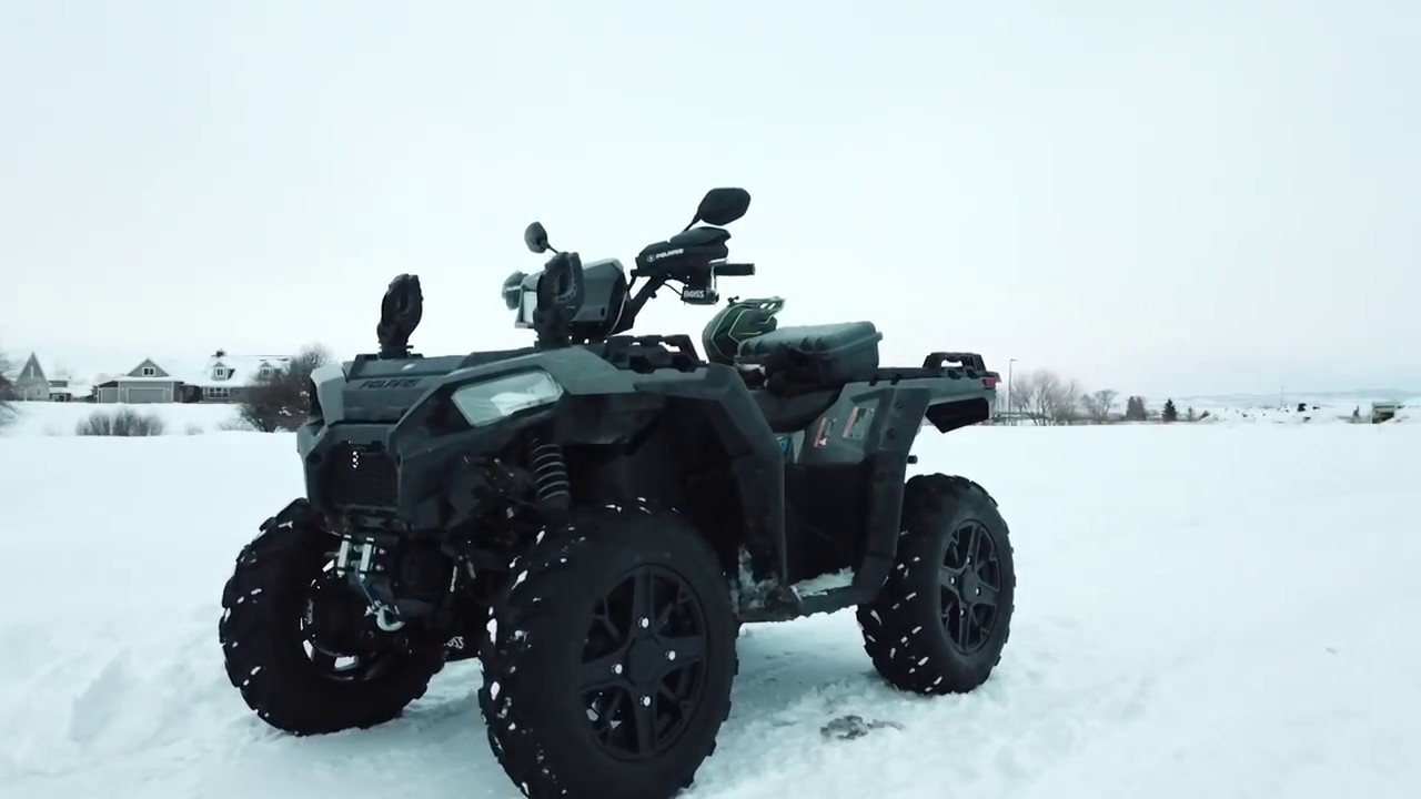 Boss ATV V Plow Moving 8in of (Heavy) Snow