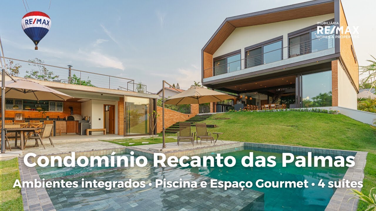 Casa no Condomínio Recanto das Palmas, Vinhedo (4 suítes) - Alto Padrão