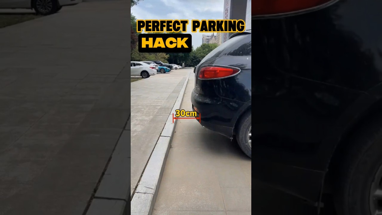 Avoid Scrapes Forever With This Simple Parking Hack #carhacks #cardiy #drivingsafety #carfacts