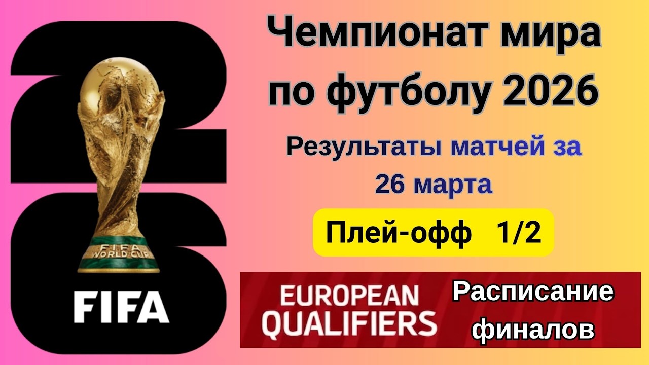 ЧМ-2026. Европа. Отборочные матчи. Результаты плей-офф 1/2. Расписание финалов.