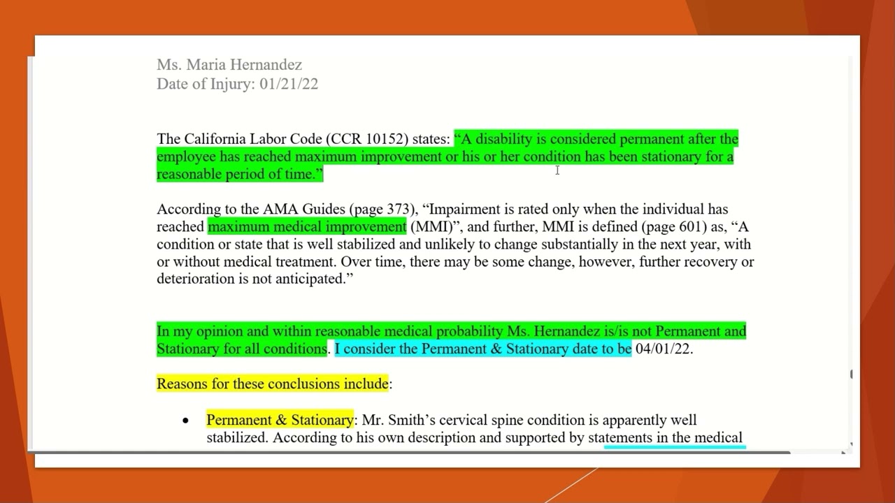 12 Hour Report Writing Course Session 10 Perry J. Carpenter DC QME, www.ezcontinuingeducation.org