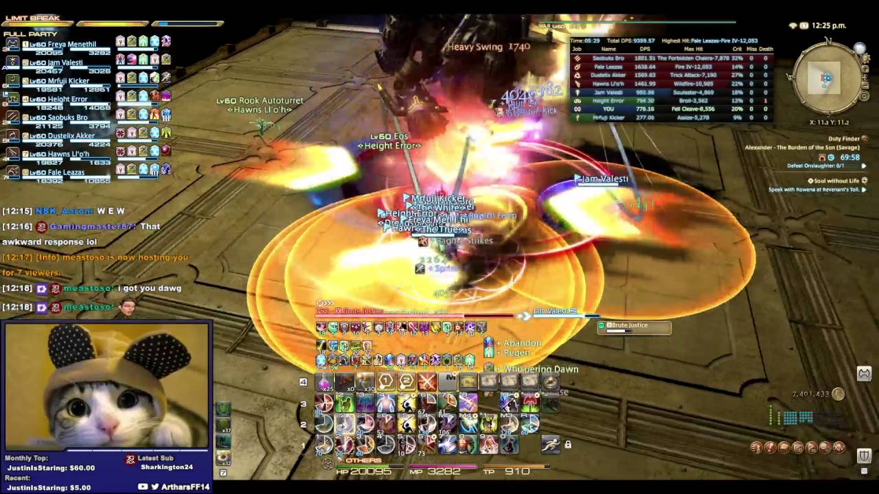 FF14 Alex Midas Savage Turn 4 clear on Levi Mule! The REAL Static