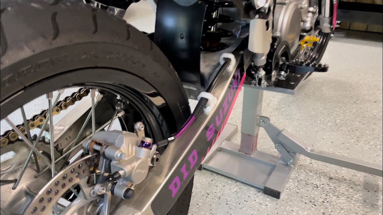 DRZ400SM Stainless Steel Brake Line Install! Core Moto!