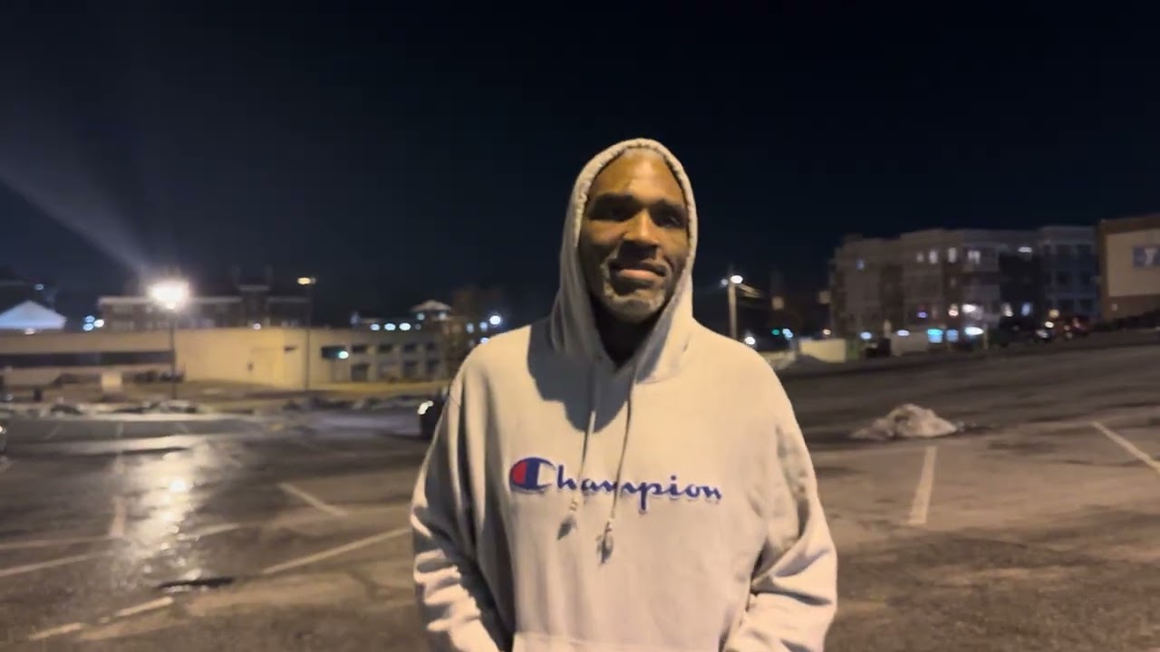 Street interview. When Mike walks out a free man 