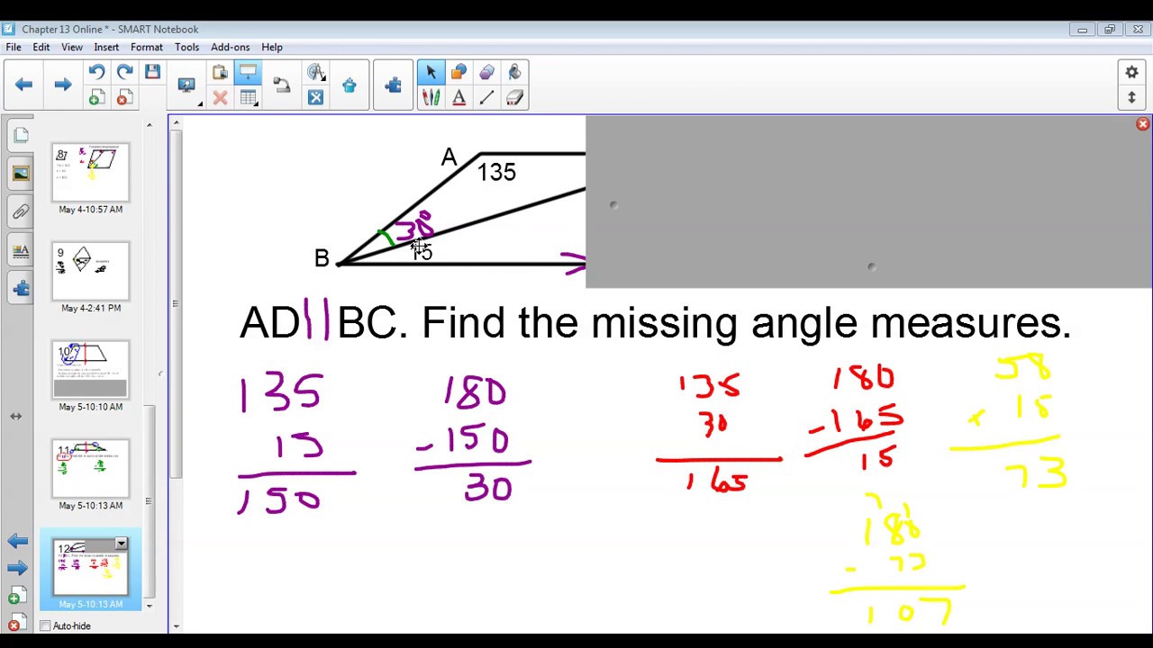Missing Angles in Trapezoids
