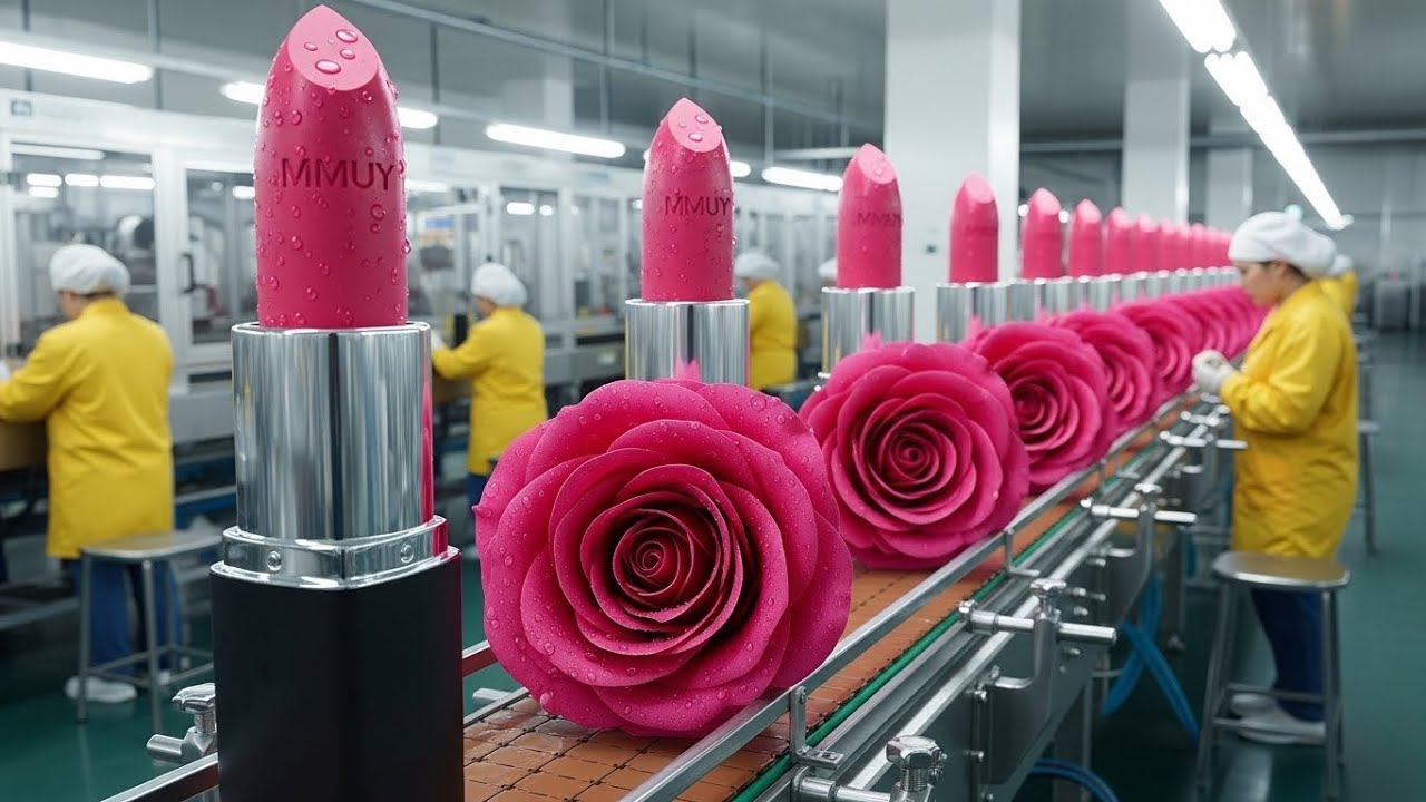 Inside the Secret Pink Lipstick Factory From Raw Pigments to $50 Luxury Items (Full Process)
