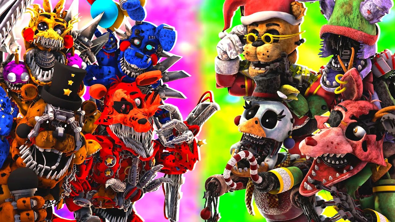 [SFM FNaF] Christmas Withereds vs Hunter Animtronics