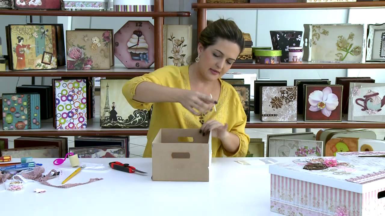 Mulher.com - 26/12/2014 - Caixa co scrap decor por Marisa Magalhaes - Parte 2