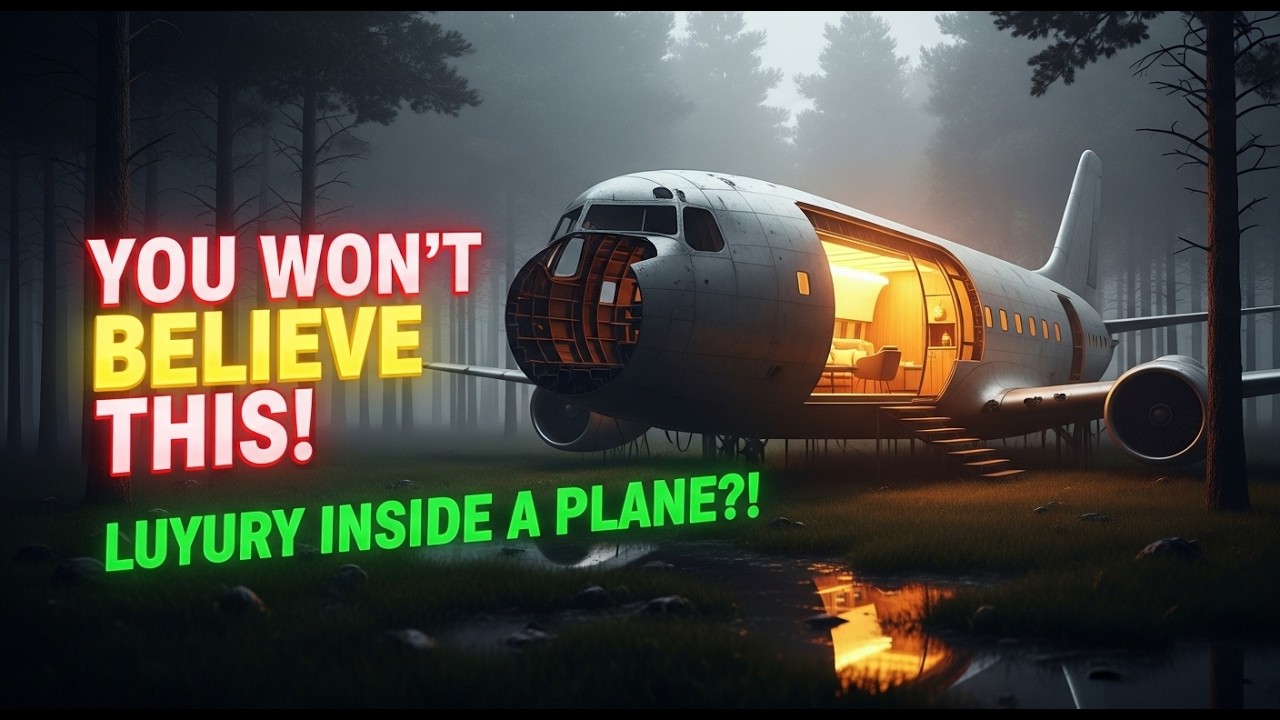 24 Hours Inside a Boeing 727 ✈️ You Won’t Believe the Hidden Luxury! #viral #youtube #satisfying #ai