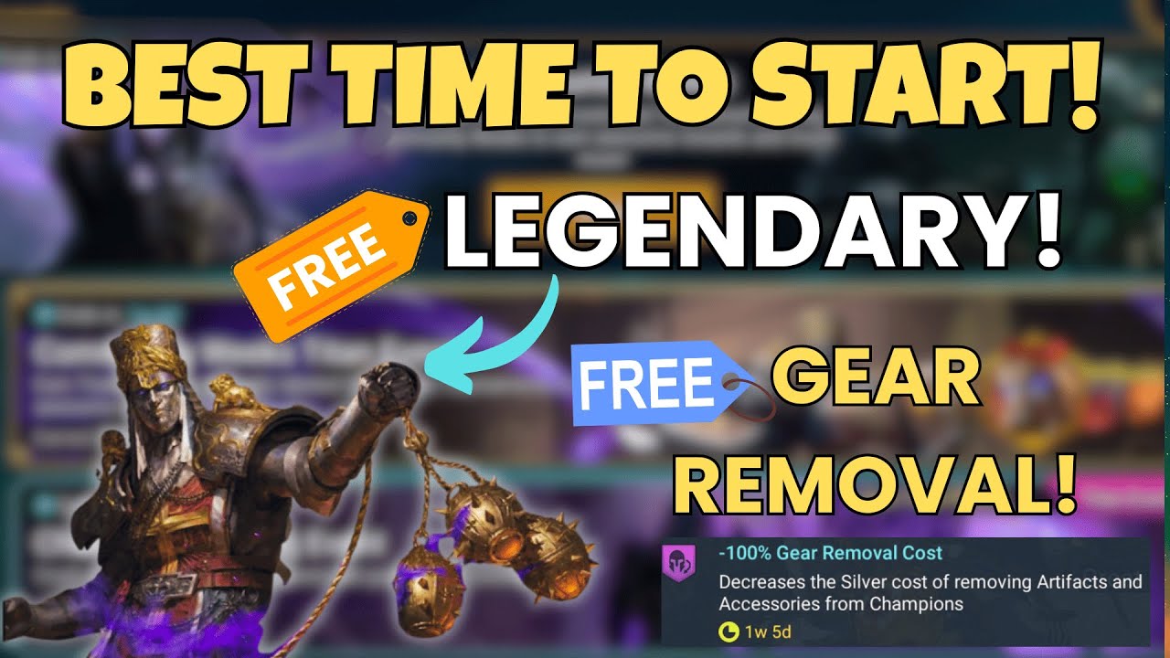 Best Time EVER to Start RAID! FREE Legendary + 2 Weeks Free Gear Removal!